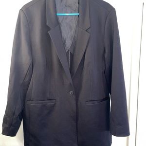 Ponte-Knit Boyfriend Blazer